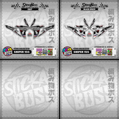 SNIPER 155 DECALS ( PETRONAS BARRACUDA EDITION )【WITH FREEBIES】