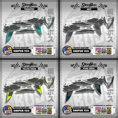 SNIPER 155 DECALS ( CLASSIC RACE LINE )【WITH FREEBIES】