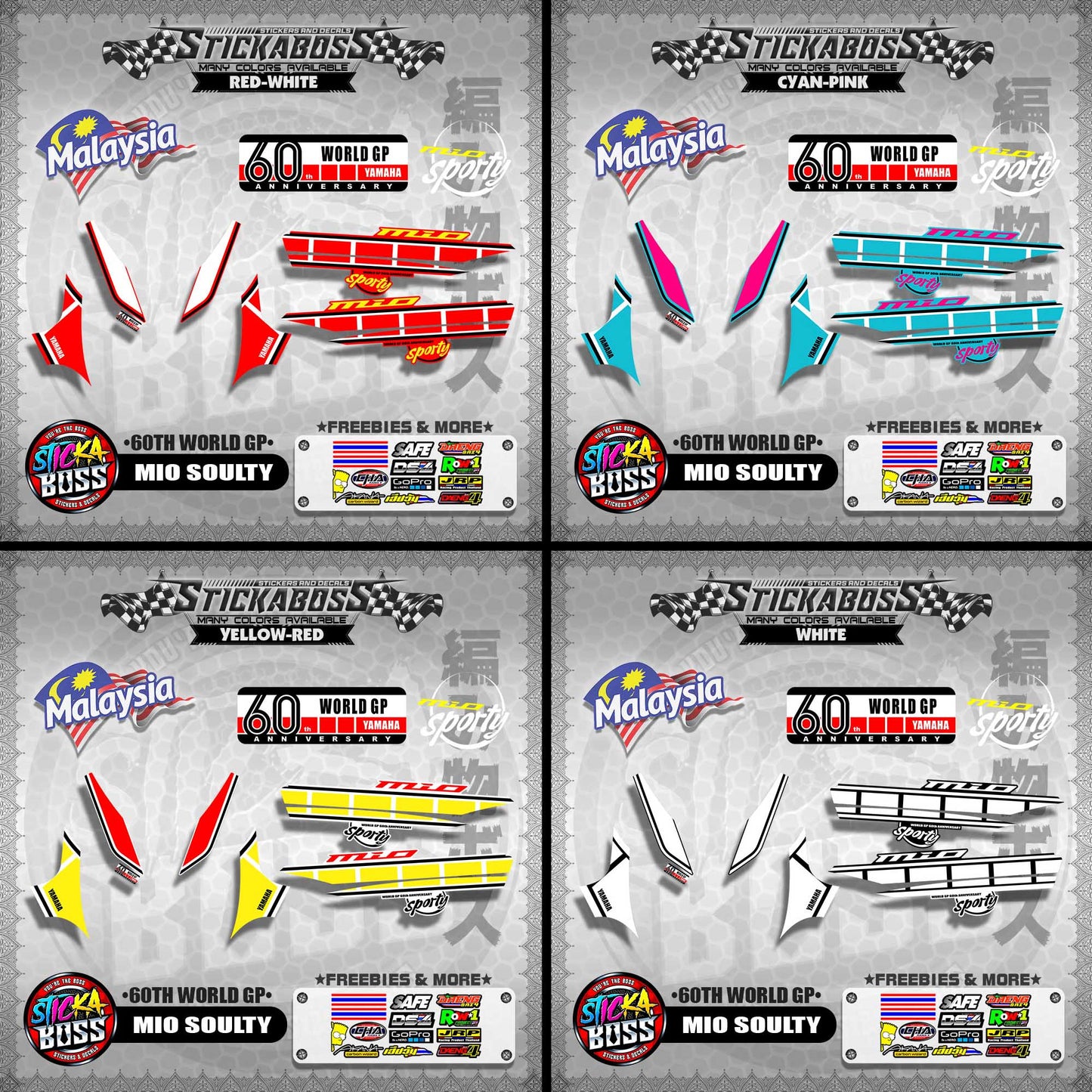 MIO SOULTY MALAYSIAN DECALS ( 60TH WORLD GP )【WITH FREEBIES】