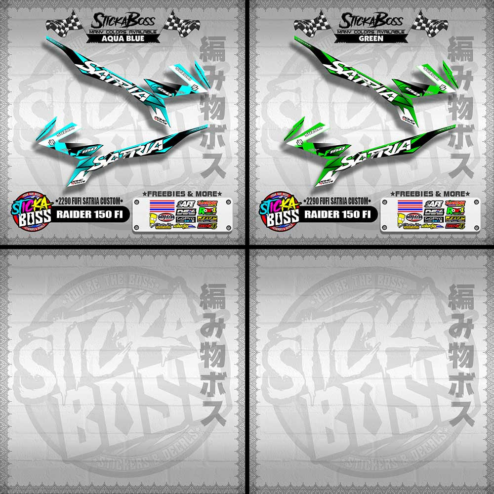 RAIDER 150 FI DECALS ( 2290 FUFI SATRIA CUSTOM )【WITH FREEBIES】