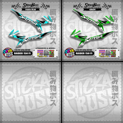 RAIDER 150 FI DECALS ( 2290 FUFI SATRIA CUSTOM )【WITH FREEBIES】