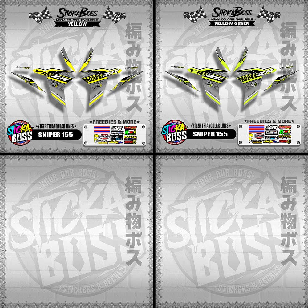 SNIPER 155 DECALS ( Y16ZR TRIANGULAR LINES )【WITH FREEBIES】