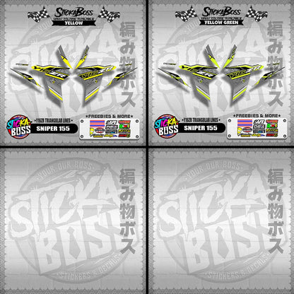 SNIPER 155 DECALS ( Y16ZR TRIANGULAR LINES )【WITH FREEBIES】