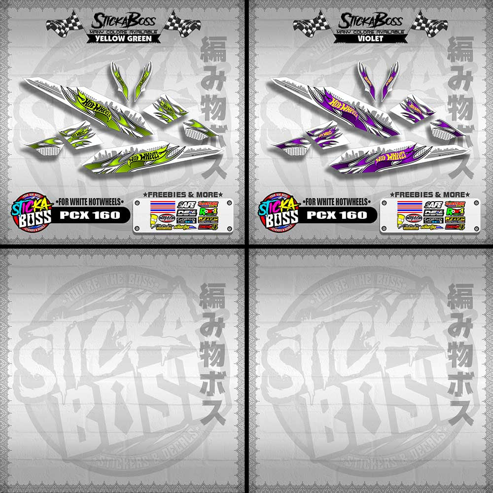 PCX 160 DECALS ( FOR WHITE HOTWHEELS )【WITH FREEBIES】