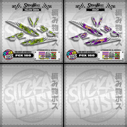 PCX 160 DECALS ( FOR WHITE HOTWHEELS )【WITH FREEBIES】