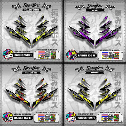 RAIDER 150 FI DECALS ( R150 NEW SPIKES MOTIF )【WITH FREEBIES】