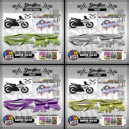 SNIPER 155 V2 MALAYSIAN DECALS ( RIB POINT Y16ZR )【WITH FREEBIES】