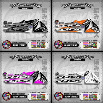 CLICK 125i V2 GAME CHANGER ( STOCK DECALS 01 )【WITH FREEBIES】