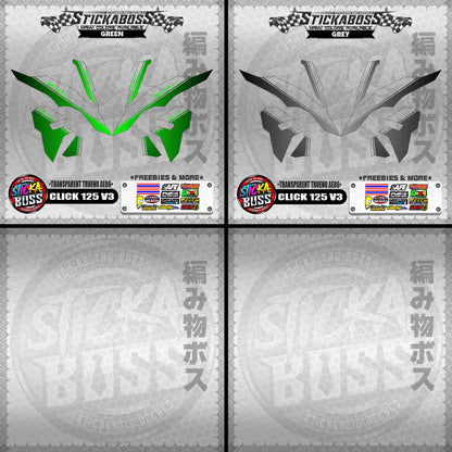 【PREMIUM UV PRINT】TRANSPARENT CLICK 125 V3 DECALS ( TRUENO AE86 )【WITH FREEBIES】