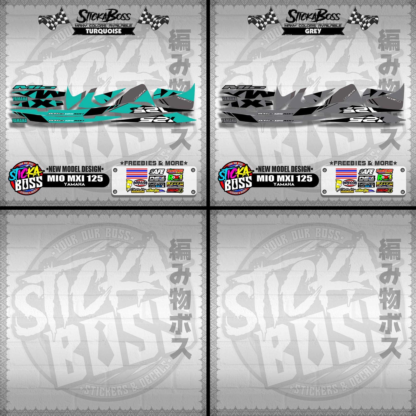 MIO MXI 125 STOCK DECALS ( NEW MODEL DESIGN )【WITH FREEBIES】