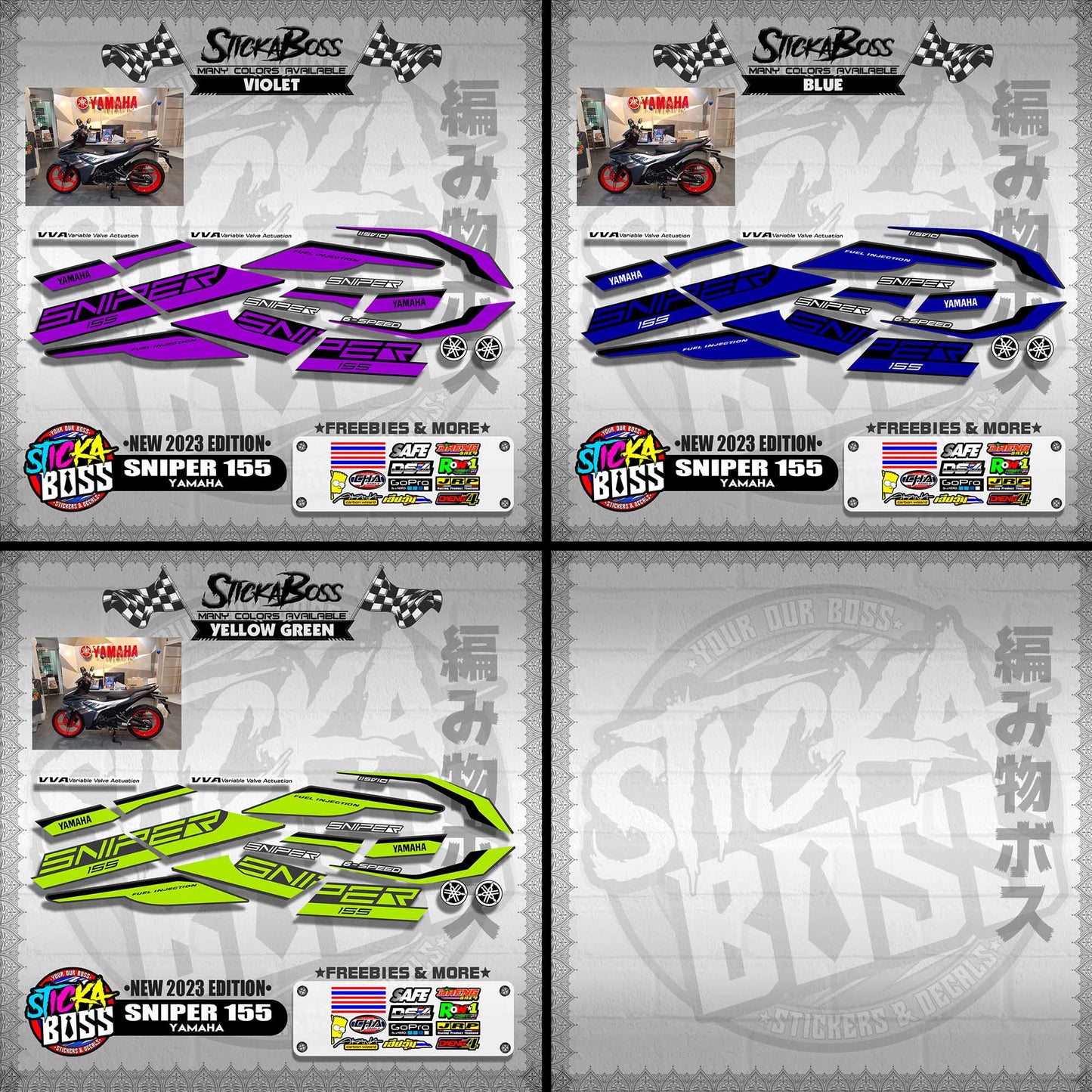 SNIPER 155 DECALS ( NEW 2023 EDITION )【WITH FREEBIES】