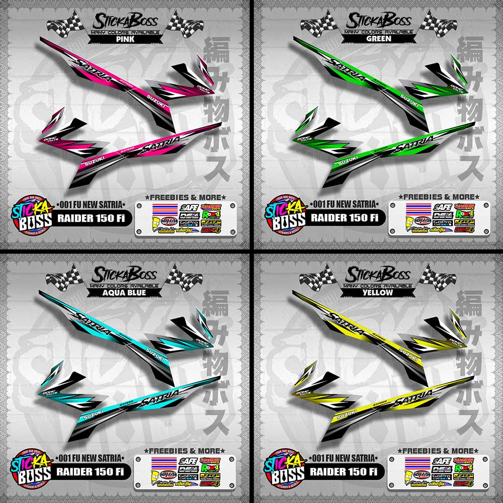 RAIDER 150 Fi DECALS ( 001 FU NEW SATRIA )【WITH FREEBIES】