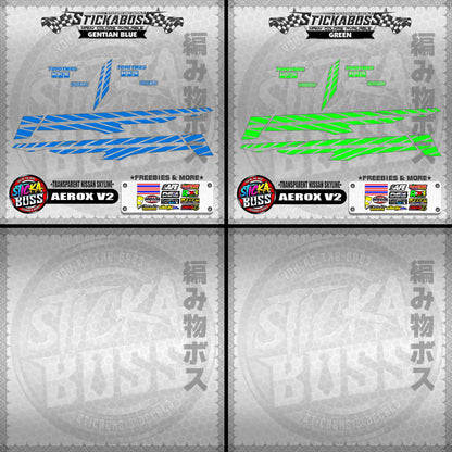 【PREMIUM UV PRINT】TRANSPARENT AEROX V2 DECALS (NISSAN SKYLINE )【WITH FREEBIES】