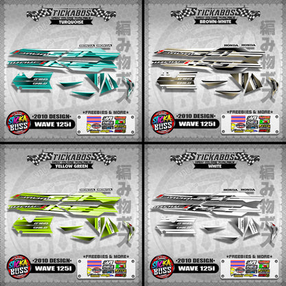 WAVE 125i STOCK DECALS ( 2010 DESIGN )【WITH FREEBIES】