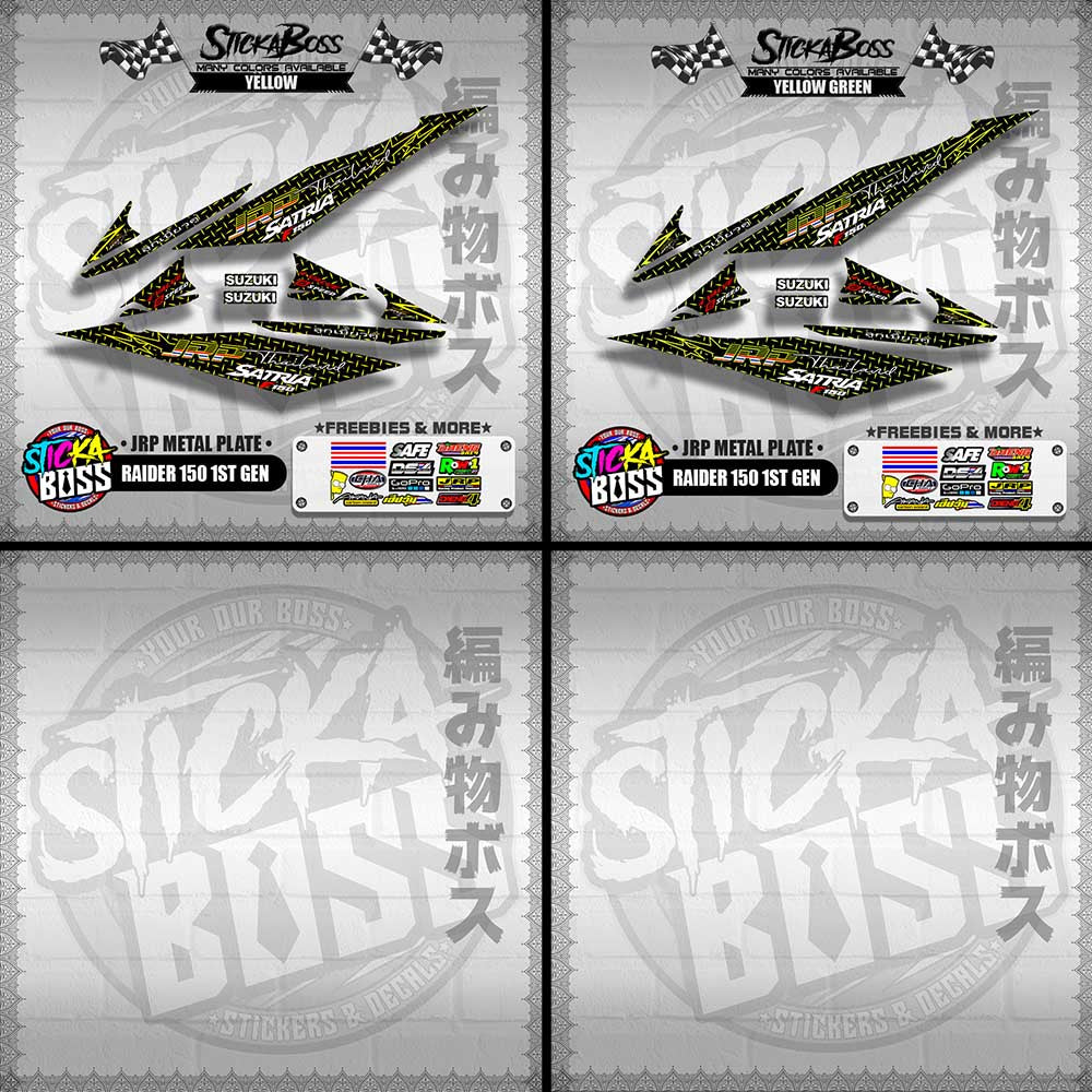 RAIDER 150 1ST GEN DECALS ( JRP METAL PLATE )【WITH FREEBIES】