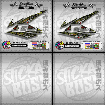 RAIDER 150 1ST GEN DECALS ( JRP METAL PLATE )【WITH FREEBIES】