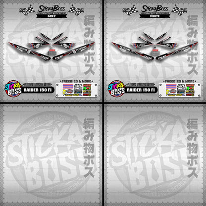 RAIDER 150 FI DECALS ( PETRONAS BARRACUDA EDITION )【WITH FREEBIES】