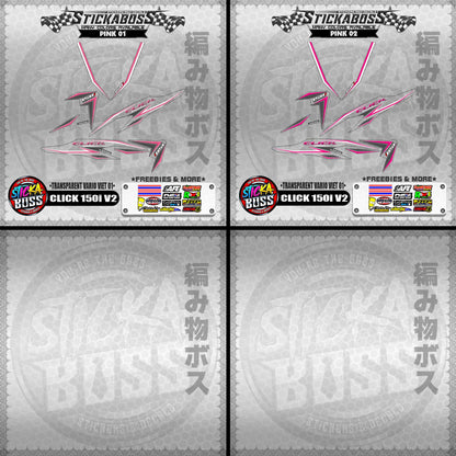 【PREMIUM UV PRINT】TRANSPARENT CLICK 150i V2 DECALS ( VARIO VIET 01 )【WITH FREEBIES】