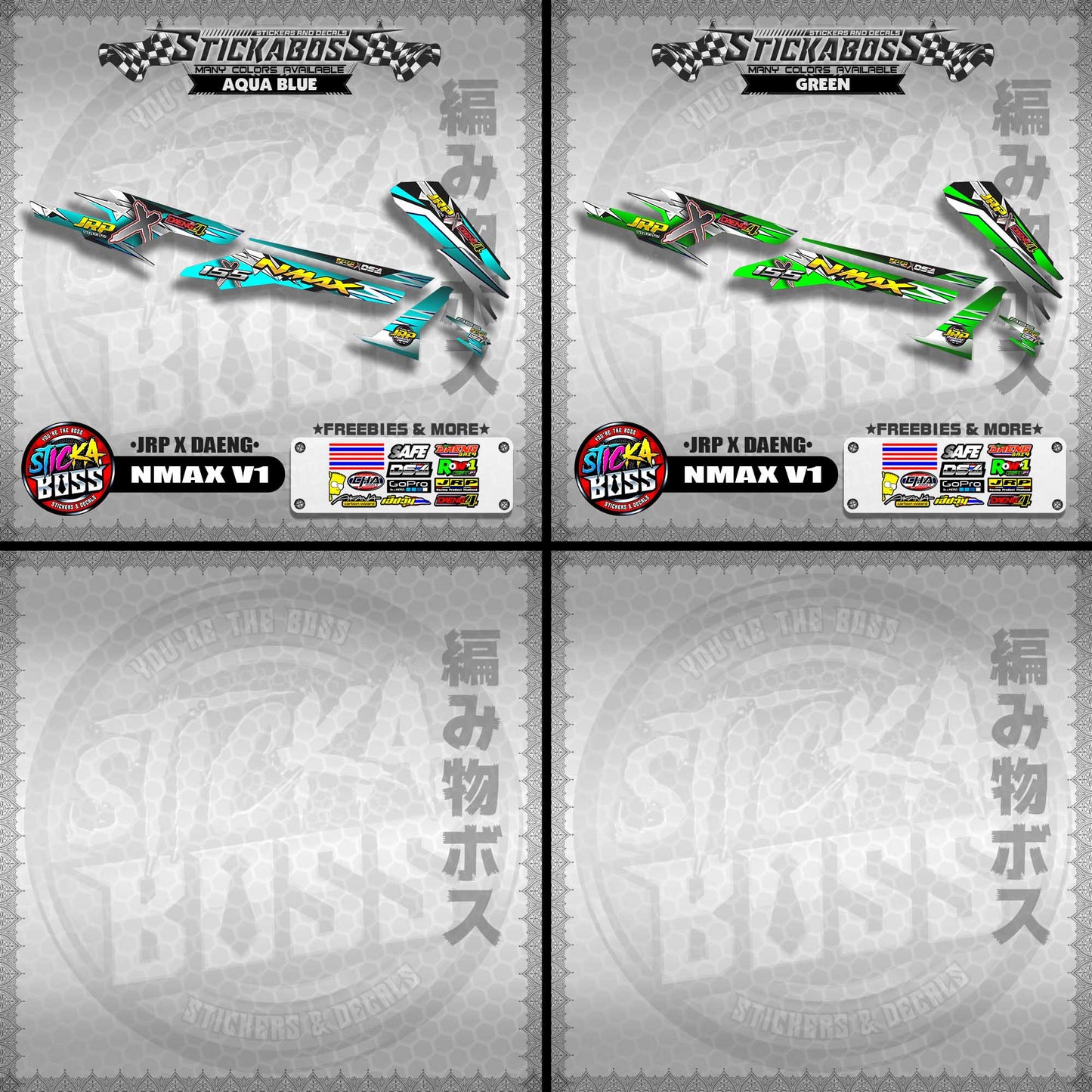 NMAX V1 STOCK DECALS ( JRP X DAENG )【WITH FREEBIES】