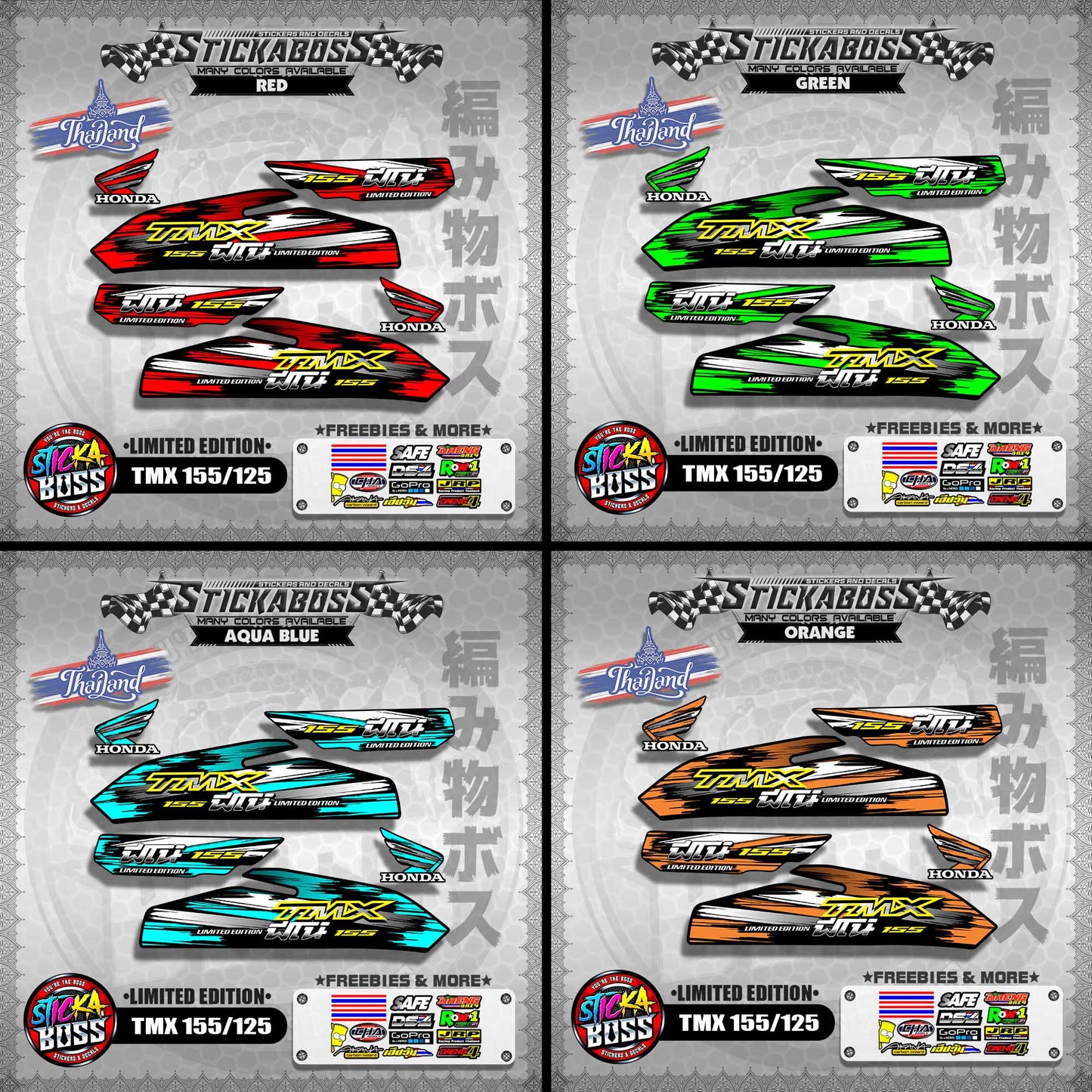 TMX 155 / 125 THAI DECALS ( LIMITED EDITION )【WITH FREEBIES】