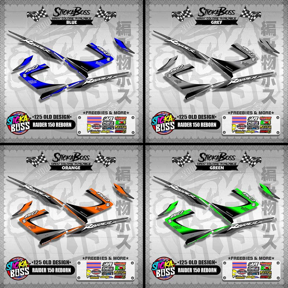 RAIDER 150 REBORN CARB DECALS ( 125 OLD DESIGN )【WITH FREEBIES】