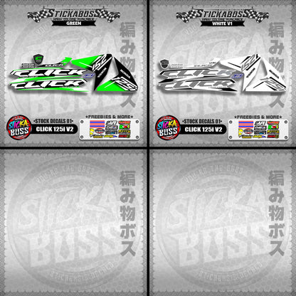 CLICK 125i V2 GAME CHANGER ( STOCK DECALS 01 )【WITH FREEBIES】