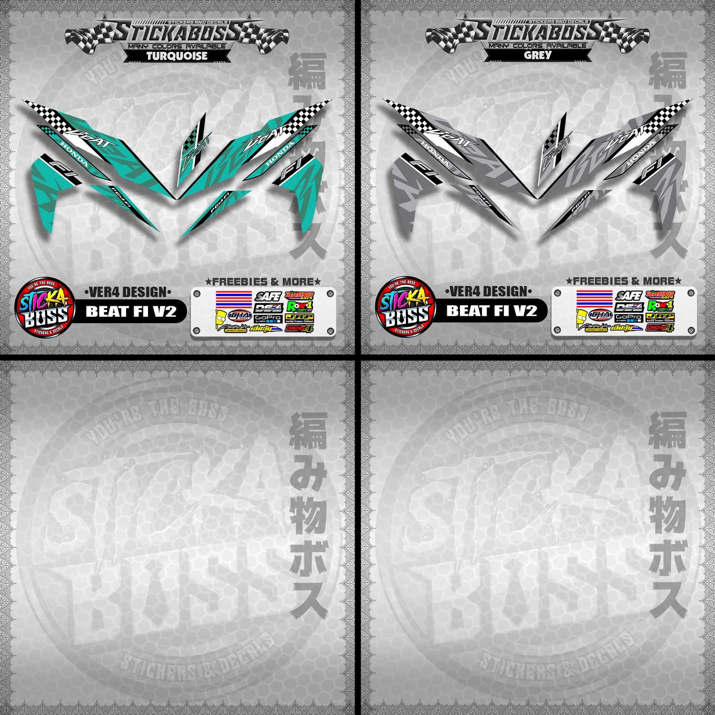 BEAT FI V2 STOCK DECALS ( VER4 DESIGN )【WITH FREEBIES】