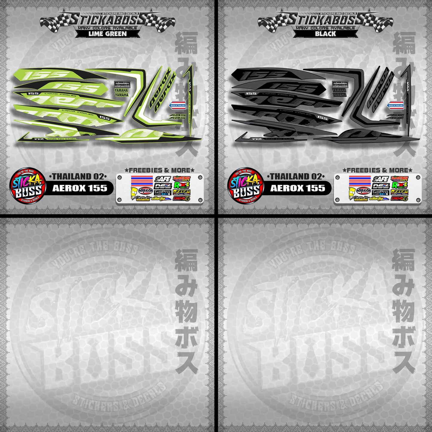 AEROX 155 2020 STOCK DECALS ( THAILAND 02 )【WITH FREEBIES】