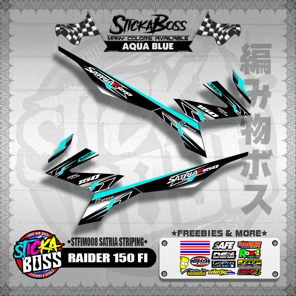 RAIDER 150 FI DECALS ( STFIM008 SATRIA STRIPING )【WITH FREEBIES】