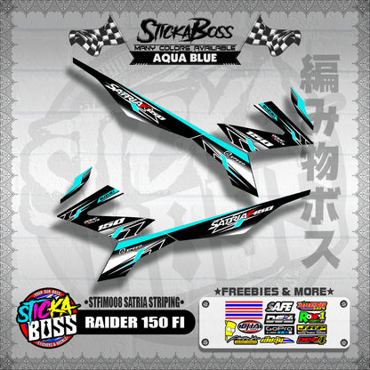 RAIDER 150 FI DECALS ( STFIM008 SATRIA STRIPING )【WITH FREEBIES】