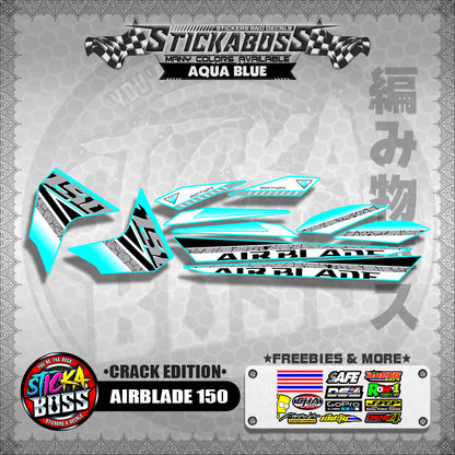 AIRBLADE 150 STOCK DECALS ( CRACK EDITION )【WITH FREEBIES】