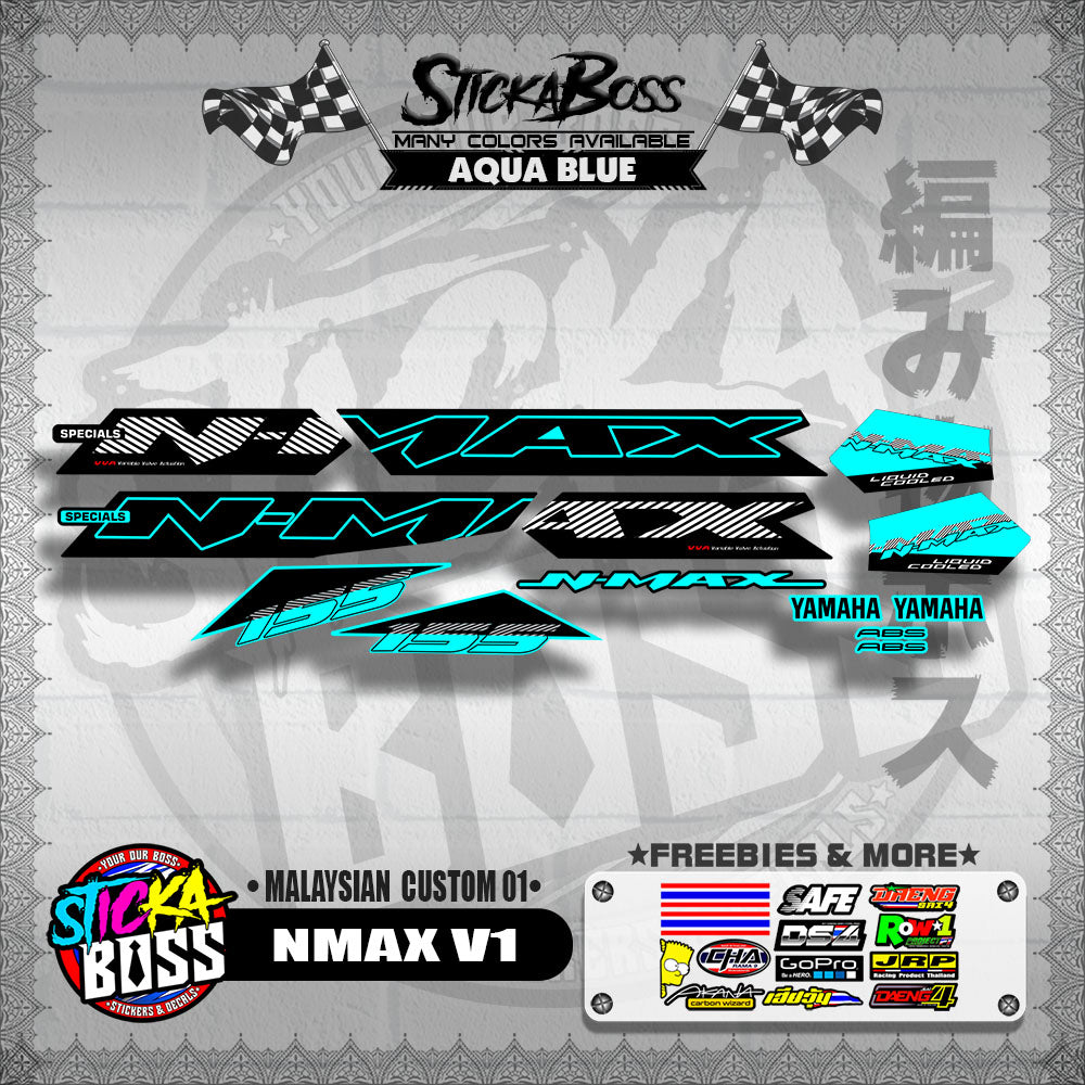 NMAX V1 DECALS ( MALAYSIAN  CUSTOM 01 )【WITH FREEBIES】