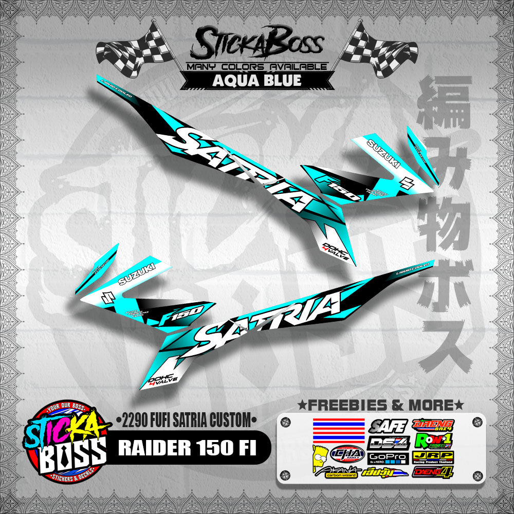 RAIDER 150 FI DECALS ( 2290 FUFI SATRIA CUSTOM )【WITH FREEBIES】