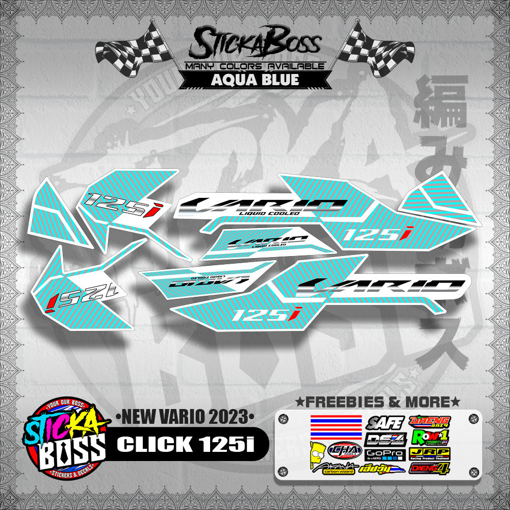 CLICK 125i STOCK DECALS ( NEW VARIO 2023 )【WITH FREEBIES】