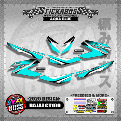 BAJAJ CT100 STOCK DECALS ( 2020 DESIGN )【WITH FREEBIES】