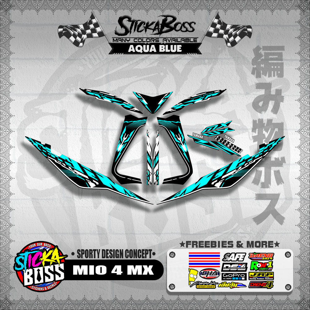 MIO 4 MX DECALS ( SPORTY DESIGN CONCEPT )【WITH FREEBIES】