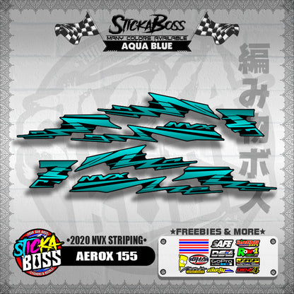 AEROX 155 DECALS ( 2020 NVX STRIPING )【WITH FREEBIES】