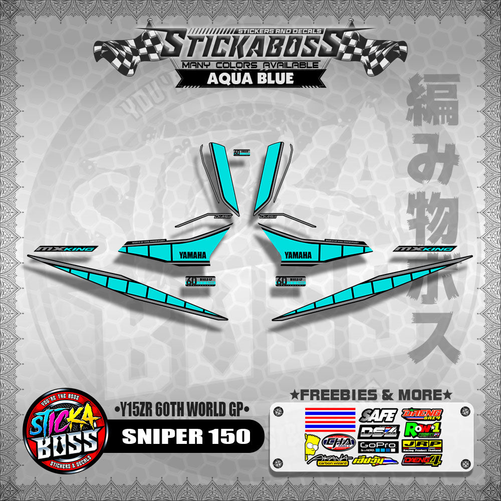 SNIPER 150 DECALS ( Y15ZR 60TH WORLD GP )【WITH FREEBIES】