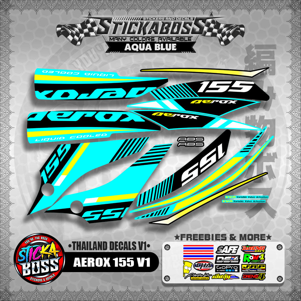 AEROX 155 V1 ( THAILAND DECALS V1 )【WITH FREEBIES】