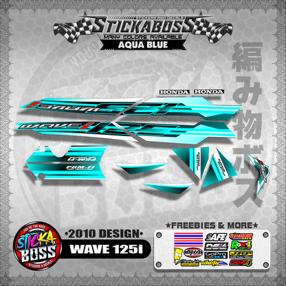 WAVE 125i STOCK DECALS ( 2010 DESIGN )【WITH FREEBIES】