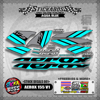 AEROX 155 V1 ( STOCK DECALS 001 )【WITH FREEBIES】