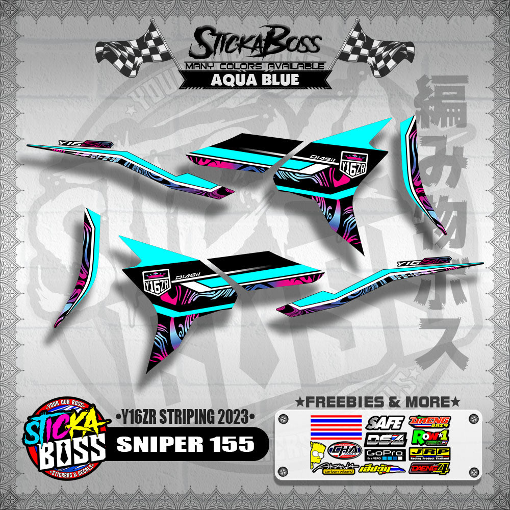 SNIPER 155 DECALS ( Y16ZR STRIPING 2023 )【WITH FREEBIES】