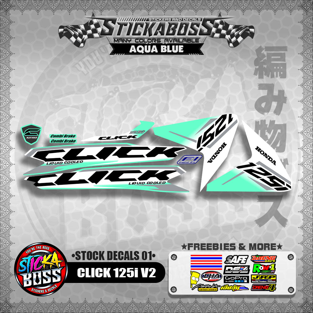 CLICK 125i V2 GAME CHANGER ( STOCK DECALS 01 )【WITH FREEBIES】