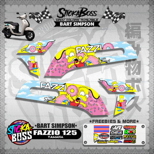 FAZZIO 125 DECALS ( BART SIMPSON )【WITH FREEBIES】