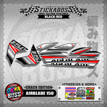 AIRBLADE 150 STOCK DECALS ( CRACK EDITION )【WITH FREEBIES】