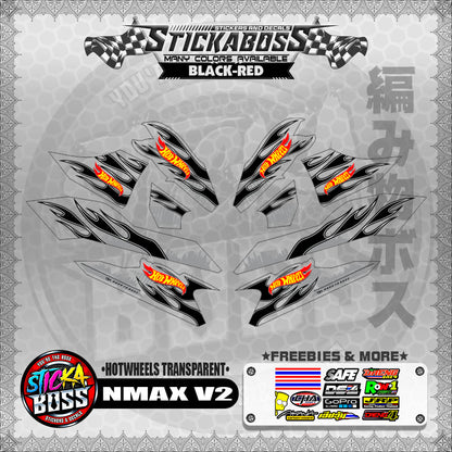 【PREMIUM UV PRINT】TRANSPARENT NMAX V2 DECALS ( NEW HOTWHEELS )【WITH FREEBIES】