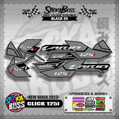 CLICK 125i STOCK DECALS ( NEW VARIO 2023 )【WITH FREEBIES】