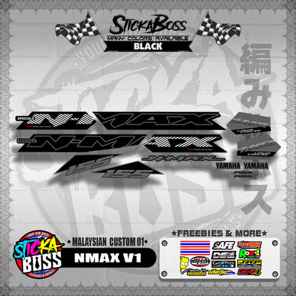 NMAX V1 DECALS ( MALAYSIAN  CUSTOM 01 )【WITH FREEBIES】