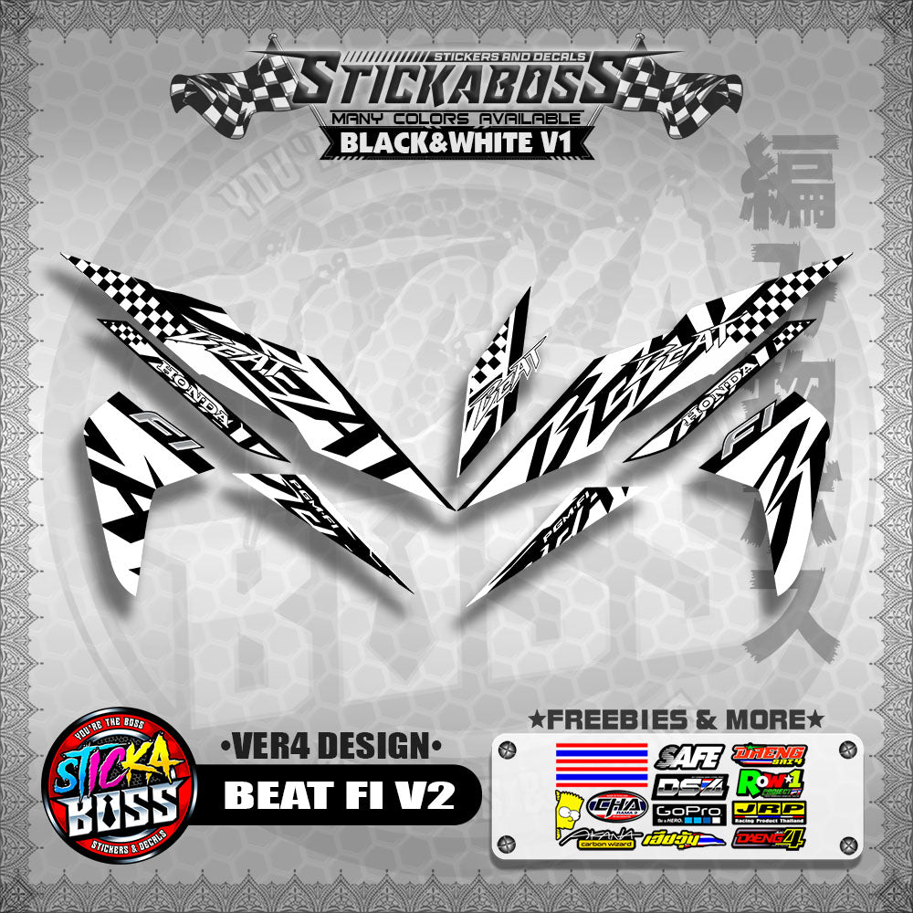 BEAT FI V2 STOCK DECALS ( VER4 DESIGN )【WITH FREEBIES】