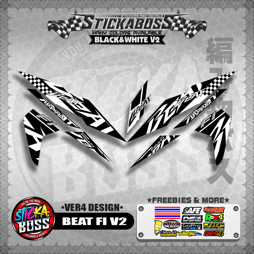 BEAT FI V2 STOCK DECALS ( VER4 DESIGN )【WITH FREEBIES】